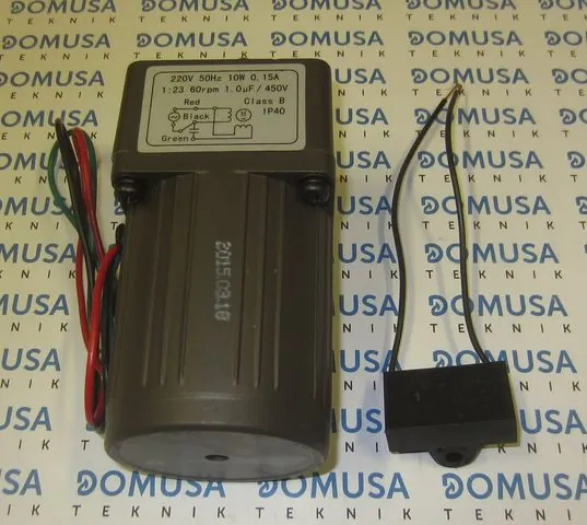 Moteur 10 W — transmission 1/23, 54 tr/min (plaque pousse-cendre) — photo 1